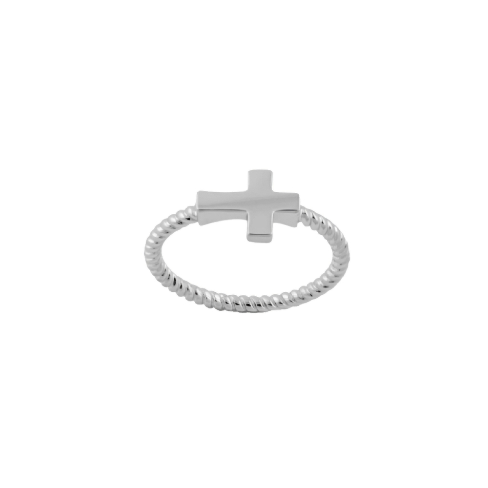 🥰  SOLID CROSS STERLING SILVER RING
